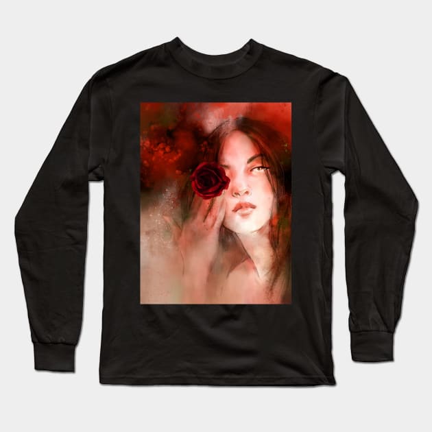 The Rose Long Sleeve T-Shirt by christinechangart